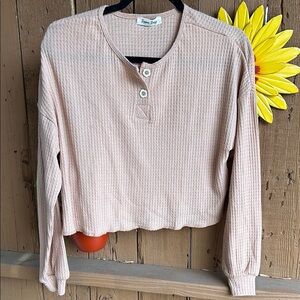 Dippin' Daisy's Cropped Henley Top